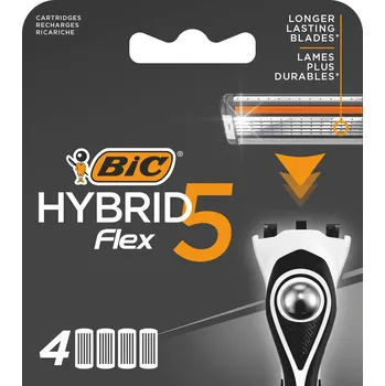 BIC Hybrid 5 Flex Náhradní hlavice do holicího strojku, 4 ks
