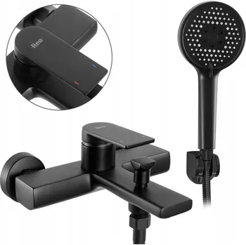 Vodovodní baterie Nástěnná vanová baterie s jednou pákou Rea Verso, černá