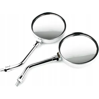 Zrcátko pro motocykl Univerzální motocyklová zrcátka kulatá průměr 100 mm závit M10 chrom