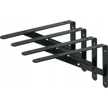 Koupelnový nábytek Černá konzole 250 x 200, nástěnná konzole, držák police, podpěra, loft