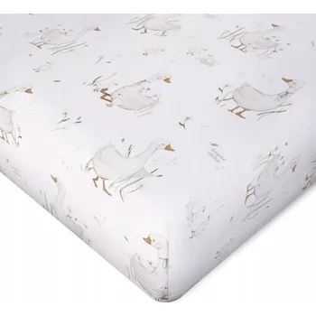 Prostěradlo Bambusové Prostěradlo s gumou 60x120 cm Husy Bonjour Cherie