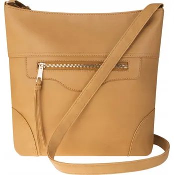 Hnědá eko kůže kabelka přes rameno ve světovém pl