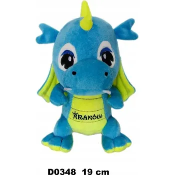 plyšák Plyšová Hračka Drak dinosaurus Krakov modrý - 19 Cm