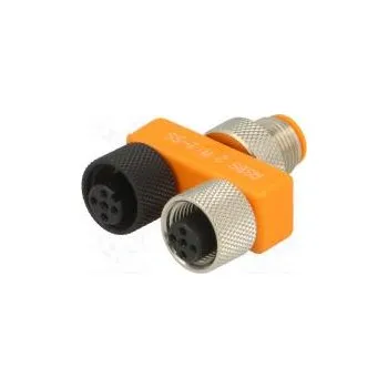 Elektrická zásuvka T-kus M12 vidlice,M12 zásuvka x2 kód A-DeviceNet / CANopen