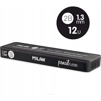 Tuhy do mikrotužky 1,3mm 2B Milan černé (12 Ks)