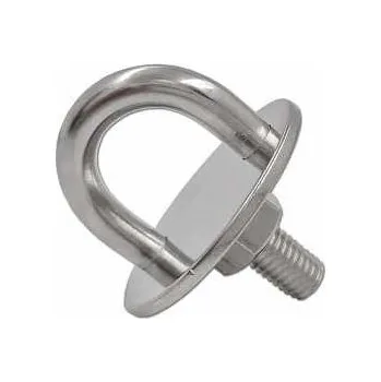 Tesařské kování Deska kruhová s okem 8mm se šroubem NEREZ