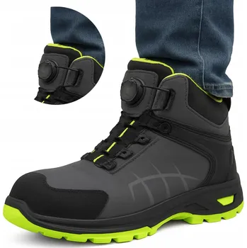 Pracovní obuv PRACOVNÍ OBUV PÁNSKÁ KOŽENÁ NUBUK ZATEPLENÉ PRACOVNÍ BOTY S OCELOVOU ŠPIČKOU VELIKOST 41