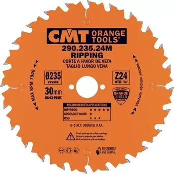 Pilový kotouč Pilový kotouč pro podélné řezy - D240x30 Z24 HW, - 290.240.24M, CMT Orange