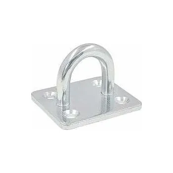 Tesařské kování Deska s okem 40x35mm, d6mm, bílý Zn