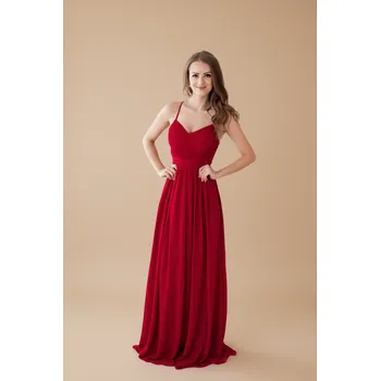 Dámské šaty EVA & LOLA Společenské plesové Šaty GABRIELLE červené Barva: Červená, Velikost: L