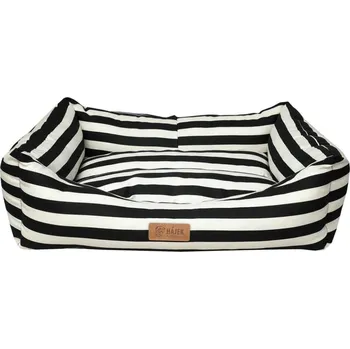 Pelíšek pro psa HPF Pelech MAKARON XL - VR09 proužek černý - DOPRODEJ