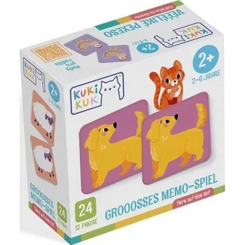 Desková hra Kukikuk Grooosses Memo-Spiel Tiere auf dem Hof