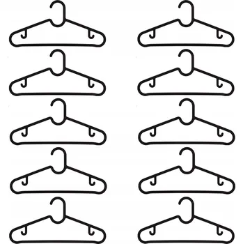 Věšák IKEA SPRUTTIG Věšáky na oblečení 10 Ks, černé