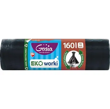 Pytle na odpadky Gosia Eko pytle na odpadky 160 l 10 Ks Grafit 8138..