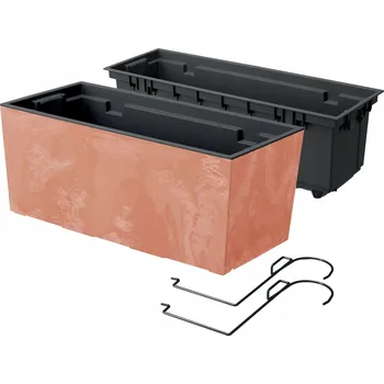 Květináč Šedý plast Květináč Prosperplast 39,5 cm x 18,5 x 19,5 cm