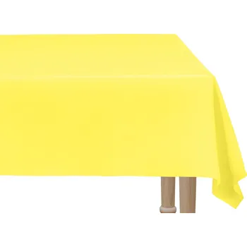 PartyDeco Plastový ubrus žlutý světlý, 137 x 183 cm