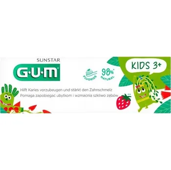 zubní pasta GUM KIDS 3+ Zubní pasta pro děti – Posiluje sklovinu, Předchází zubnímu kazu