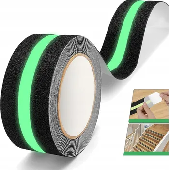 Lepicí páska Protiskluzová páska svítící 5 cm x 5 m fluorescenční 2 ks