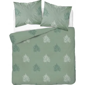 Povlečení Povlečení Bavlněné 160x200cm Listy na zeleném pozadí