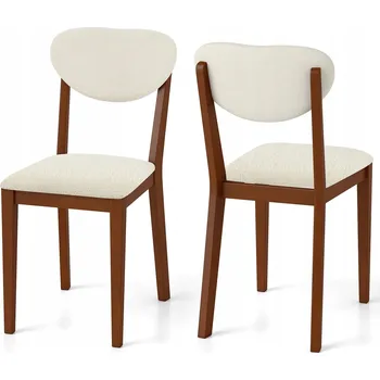 Jídelní židle Sada jídelních židlí s čalouněným sedákem, 2 ks