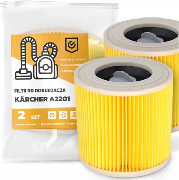 Filtr do vysavače 2x FILTR do VYSAVAČE Kärcher A2201 Vzduchový PAPÍROVÝ SILNÝ Filtry EM-W