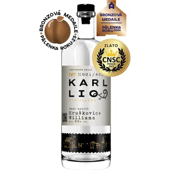 Dárkový potravinový koš Dárková krabička Karl LIQ I. Karl LIQ Hruškovice Williams 48%