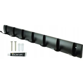 Věšák Věšák se 7 skládacími držáky, háček, černý, přišroubovatelný, loft