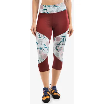 Dámské lezecké legíny Ocun Rhea 3/4 Leggings - barva vínová (merlot) velikost S