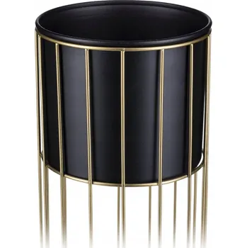 Stojan na květiny Dekorativní květinový stojan černo-zlatý 42 cm LOFT METAL