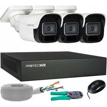 IP kamera Monitorovací sada 3 IP PoE kamery 4Mpx s mikrofonem a online náhledem 24/7