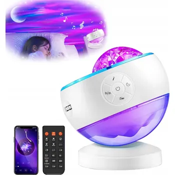 Projektor NOČNÍ LAMPA RGB LED PROJEKTOR OCEÁNSKÝ PROJEKTOR MOŘSKÝCH VLN MOŘSKÝ ZVUK