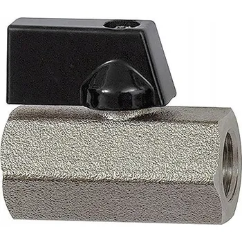 Ventil Kulový kohout s motýlkovou rukojetí, vnitřní/vnitřní závit G 1/4", PN 10, mosaz