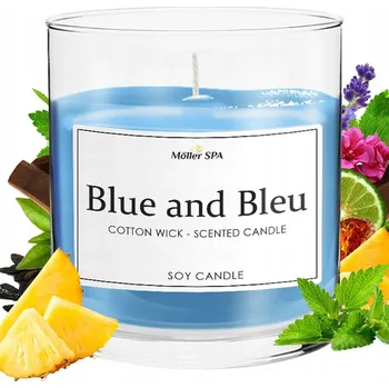 Svíčka Sójová vonná svíčka Blue and Bleu Skandynawski Dom 1 ks