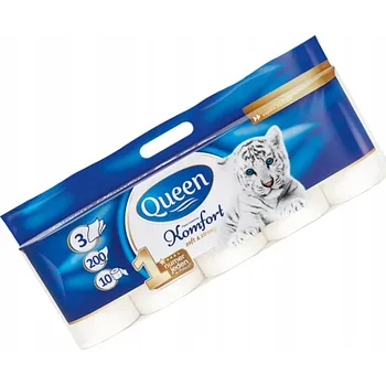 Toaletní papír Toaletní papír Komfort Queen 3vrstvý, 10 rolí