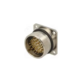 Elektrická zásuvka Konektor M27 zásuvka vidlice Povrch zlacený IP67 PIN 26 1mm2