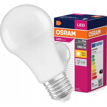 Žárovka LED žárovka OSRAM E27 10W (ekvivalent 75W), 1055 lm, teplá bílá