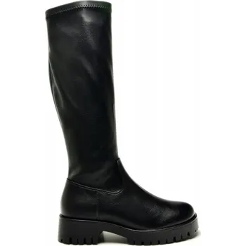 Dámské kozačky Potocki dámské kozačky do půlky lýtek s plochým podpatkem, velikost 41