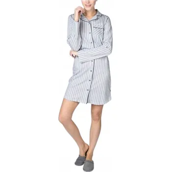 Dámská noční košile AM4626 FLANELOVÁ NOČNÍ KOŠILE S PÁSKEM REBELLE S