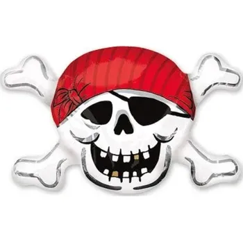 Balónek Fóliový balónek Amscan s pirátskou Lebka