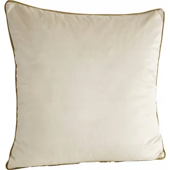 Povlak na polštářek Dekorační povlak na polštář 45x45 cm, béžový, s lemem, sametový