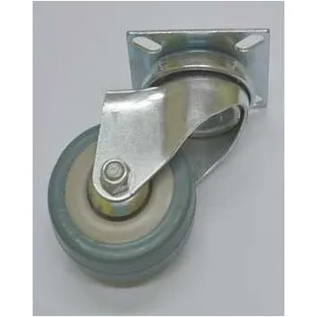 Nábytkové kování Kolečko d50x16mm otočné/plotna šedá guma 27 kg