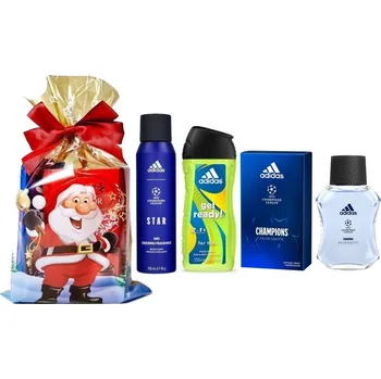 Kosmetická sada Dárková sada pro muže Adidas UEFA 9: Toaletní voda 100 ml + Deodorant 150 ml + Sprchový gel 250 ml