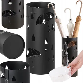 Stojan na deštník Stojan na deštníky PARASOLNIK kovový Songmics černý