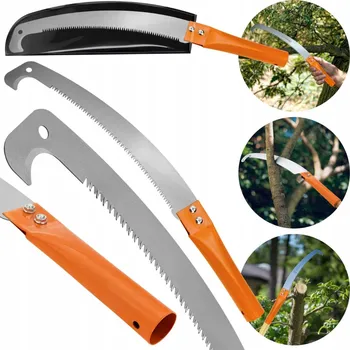 Ruční pilka PILA PIŁKA RĘCZNA Z HAKIEM 35CM ZAHRADNÍ NA DŘEVO A VĚTVE, PEVNÁ