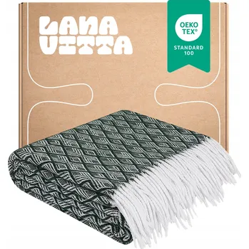 Prostěradlo Deka Lanavitta vlněná 140 cm x 200 cm zelená