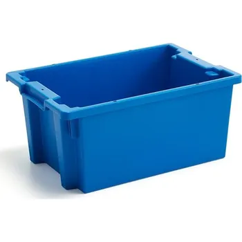 přepravka pro zvíře Plastová přepravka SPENCE, stohovatelná, 45 l, 600x400x270 mm, modrá