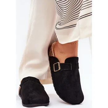 Dámské pantofle Boto Dámské klapky na platformě s přezkou Selio Barva: Černá, Velikost: 36