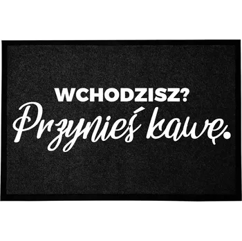 VCHODOVÁ ROHOŽKA POHODLNÁ 40X60CM ČERNÁ PROTISKLUZOVÁ VTIPNÝ POTISK