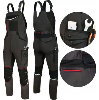 Pracovní obuv Pracovní kalhoty s laclem pánské BOZP ELASTICKÉ STRETCH ODOLNÉ SLIM vel. 44