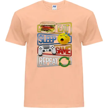 Pánské tričko levne-bavlnene-tricko-potisk-cyklus-hrace Barva: Orange neo - meruňková, velikost: XL